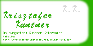 krisztofer kuntner business card